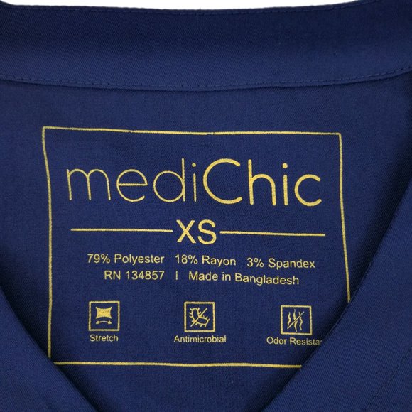 Medichic Scrub Top Women's XS Navy MC4121 - Picture 3 of 7